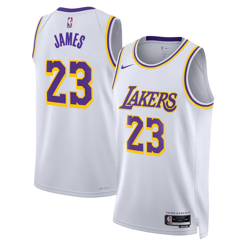 Lebron James Los Angeles Lakers Basketball Jersey, White Swingman Sportswear Jersey Shirt, Sleeveless Athletic Tank Jersey, Casual Gift for Men