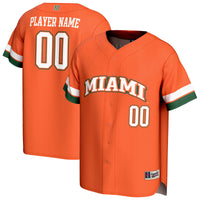 Miami Hurricanes Baseball Jersey, Orange Fashion Sportswear Jersey Shirt, Lightweight Breathable Athletic Jersey, Casual Gift for Men