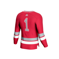 Ohio State Buckeyes Hockey Jersey, Scarlet Fashion Lightweight Sportswear Jersey Shirt, Long Sleeve Hockey Sweater Jersey, Casual Gift for Men