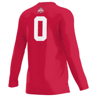 Ohio State Buckeyes Volleyball Jersey, Scarlet Lightweight Sportswear Jersey Shirt, Lightweight Breathable Athletic Jersey, Casual Gift for Men