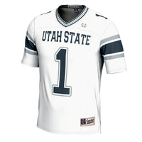 Utah State Aggies Football Jersey, White Sportswear Jersey Shirt, Lightweight Breathable Athletic Jersey, Casual Gift for Men, Style 200594333
