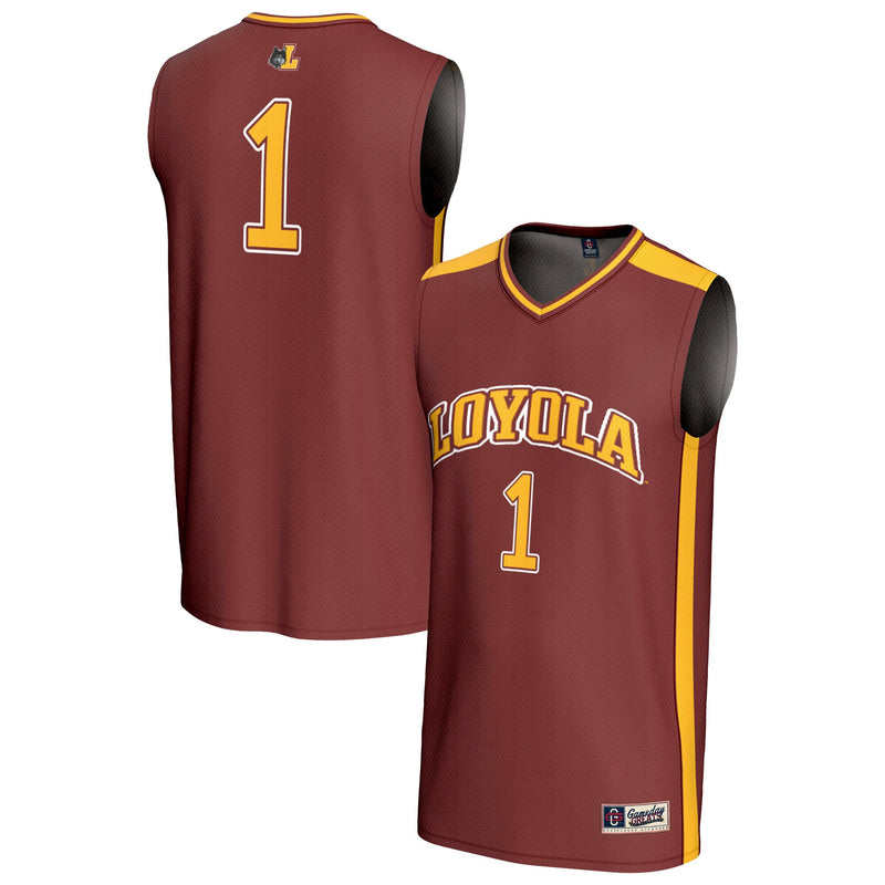 Loyola Chicago Ramblers Basketball Jersey, Maroon Fashion Sportswear Jersey Shirt, Sleeveless Athletic Tank Jersey, Casual Gift for Men
