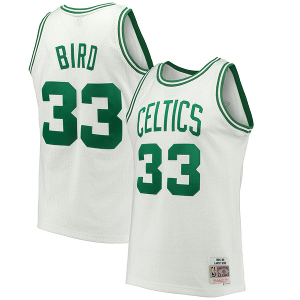 Larry Bird White Boston Celtics 1985-86 Hardwood Classics Swingman Jersey