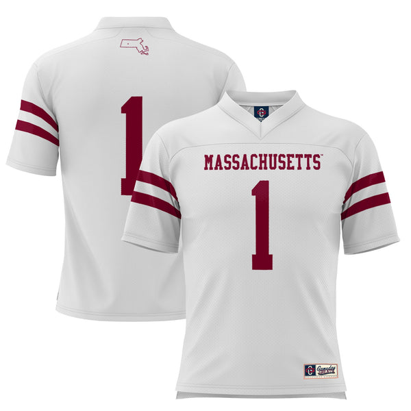 #1 UMass Minutemen Football Jersey - White