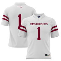 UMass Minutemen Football Jersey, White Sportswear Jersey Shirt, Lightweight Breathable Athletic Jersey, Casual Gift for Men
