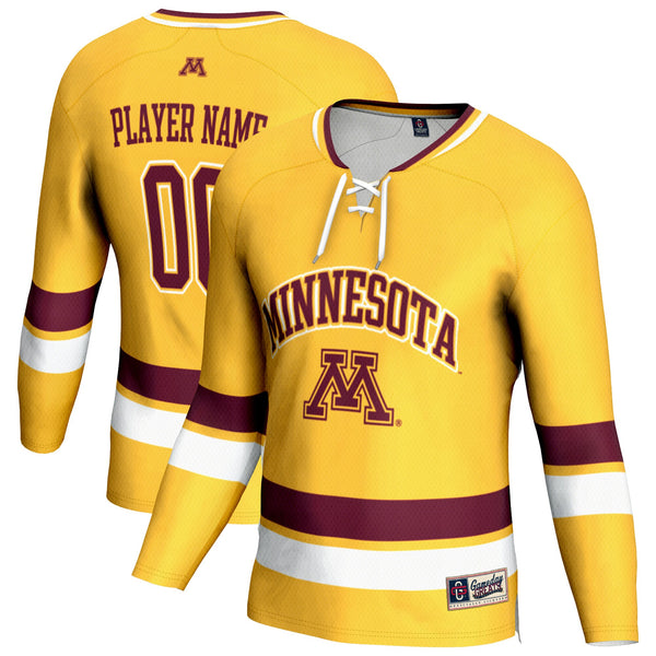 Minnesota Golden Gophers NIL Pick-A-Player Hockey Lightweight Jersey - Gold