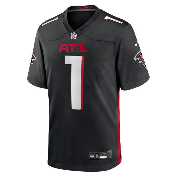 Atlanta Falcons Number 1 Groom Black Game Jersey