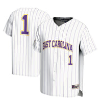 ECU Pirates Baseball Jersey, White Sportswear Jersey Shirt, Lightweight Breathable Athletic Jersey, Casual Gift for Men, Style 201180020