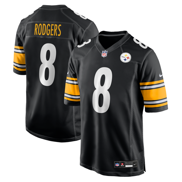 Pittsburgh Steelers Aaron Rodgers Black Game Jersey