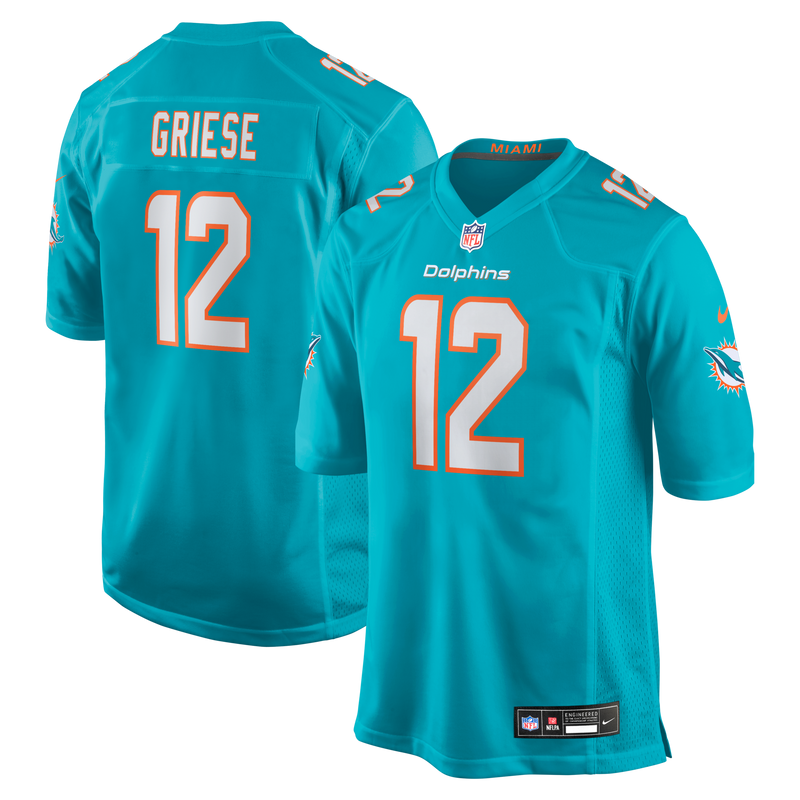 Bob Griese Miami Dolphins Football Jersey, Aqua Game Sportswear Jersey Shirt, Lightweight Breathable Athletic Jersey, Casual Gift for Men