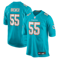 Aaron Brewer Miami Dolphins Football Jersey, Aqua Game Sportswear Jersey Shirt, Lightweight Breathable Athletic Jersey, Casual Gift for Men