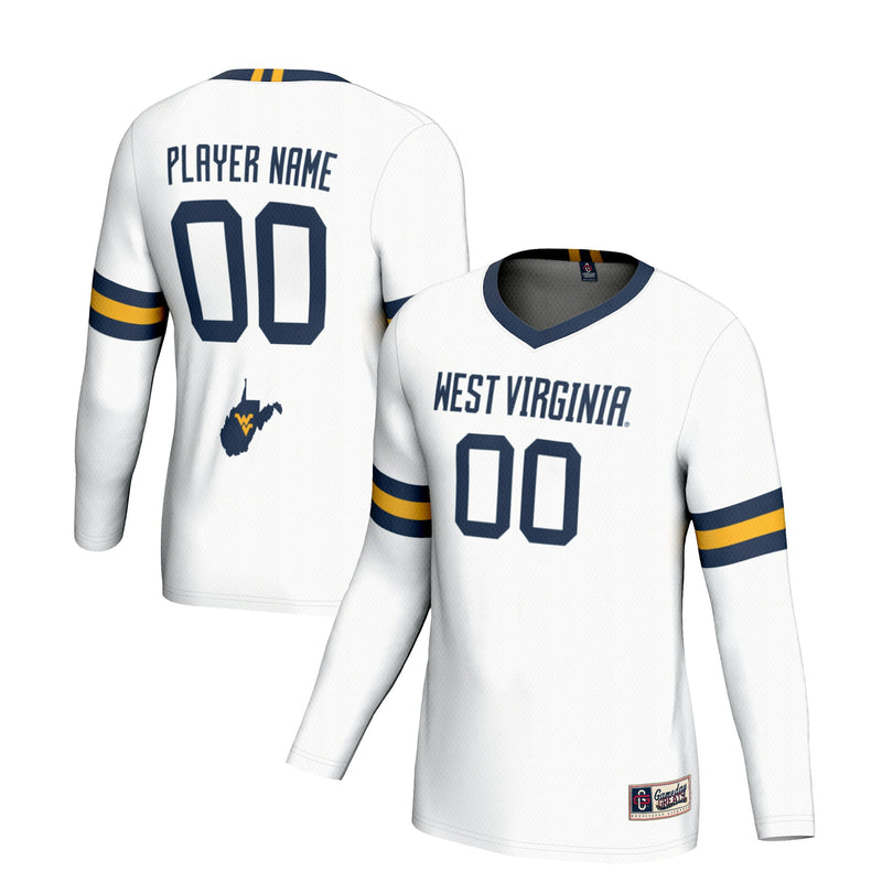 West Virginia Mountaineers Volleyball Jersey, White Sportswear Jersey Shirt, Lightweight Breathable Athletic Jersey, Casual Gift for Men