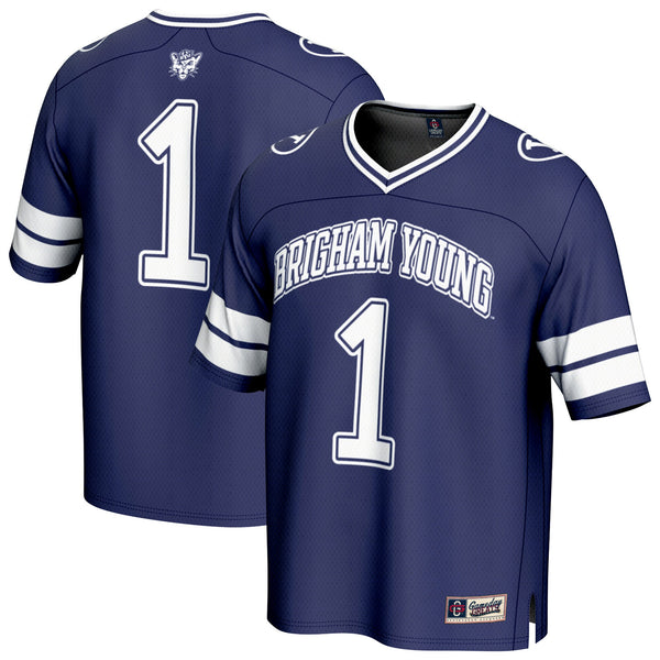#1 BYU Cougars Collegiate Football Fashion Jersey - Navy