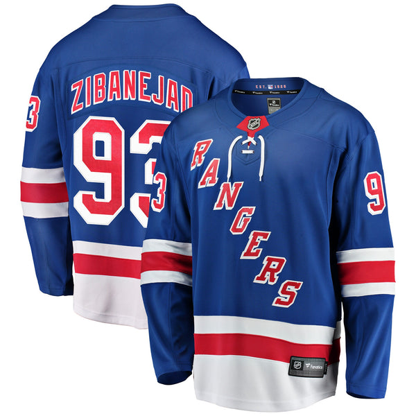 New York Rangers Mika Zibanejad Blue Home Breakaway Player Jersey