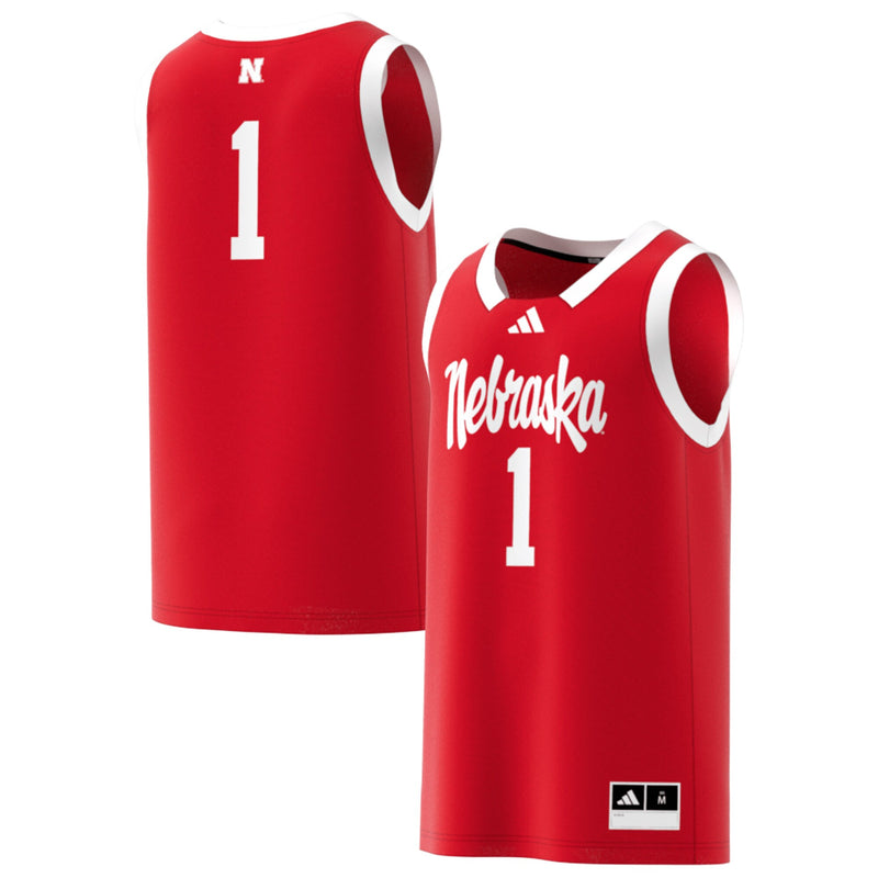 Nebraska Huskers Basketball Jersey, Scarlet Replica Swingman Sportswear Jersey Shirt, Sleeveless Athletic Tank Jersey, Casual Gift for Men