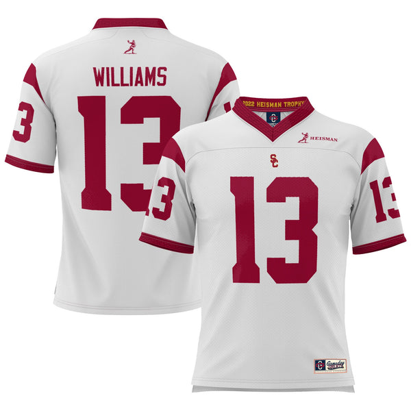 Caleb Williams USC Trojans Lightweight Heisman Memorial Jersey - White