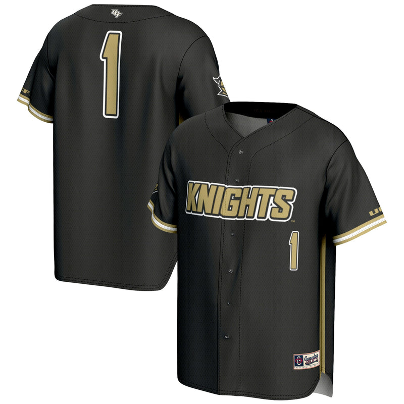 UCF Knights Baseball Jersey, Black Sportswear Jersey Shirt, Lightweight Breathable Athletic Jersey, Casual Gift for Men, Style 200098788