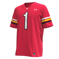 Maryland Terrapins Football Jersey, Red Replica Sportswear Jersey Shirt, Lightweight Breathable Athletic Jersey, Casual Gift for Men