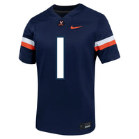 Virginia Cavaliers Football Jersey, Navy Sportswear Jersey Shirt, Lightweight Breathable Athletic Jersey, Casual Gift for Men, Style 201905499