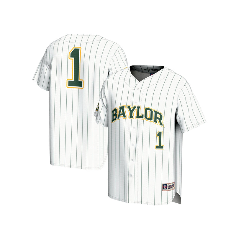 Baylor Bears Baseball Jersey, White Fashion Lightweight Sportswear Jersey Shirt, Lightweight Breathable Athletic Jersey, Casual Gift for Men