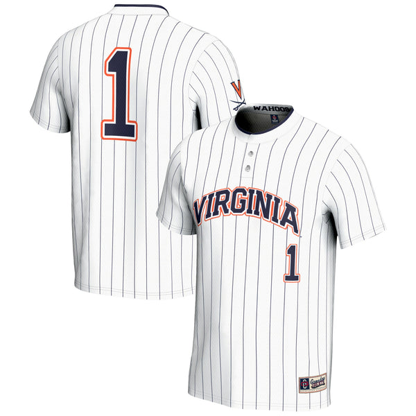#1 Virginia Cavaliers Lightweight Softball Jersey - White