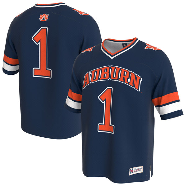 Auburn Tigers Lightweight Collegiate Football Fashion Jersey - Navy