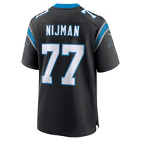 Yosh Nijman Carolina Panthers Football Jersey, Black Game Sportswear Jersey Shirt, Lightweight Breathable Athletic Jersey, Casual Gift for Men