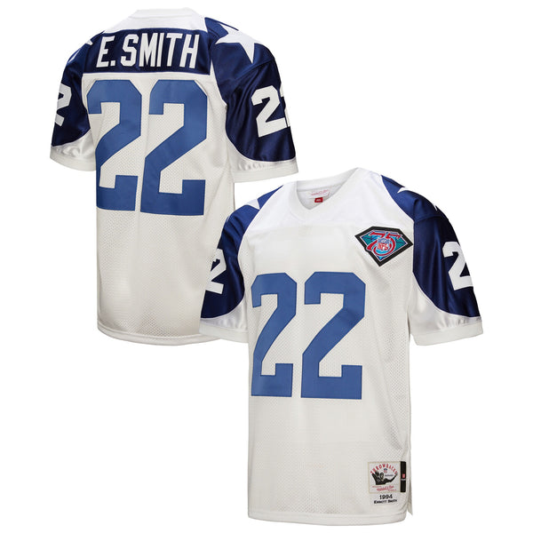 Dallas Cowboys 1994 Emmitt Smith White Authentic Throwback Retired Player Jersey