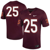 Virginia Tech Hokies Football Jersey, Sportswear Jersey Shirt, Lightweight Breathable Athletic Jersey, Casual Gift for Men, Style 201905500