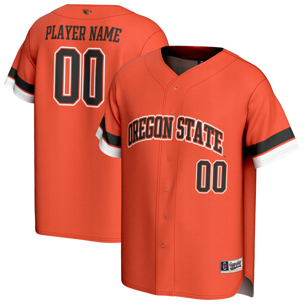 Oregon State Beavers Personalized Collegiate Baseball Fashion Jersey - Orange