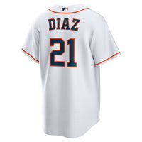 Yainer Diaz Houston Astros Baseball Jersey, White Replica Sportswear Jersey Shirt, Lightweight Breathable Athletic Jersey, Casual Gift for Men