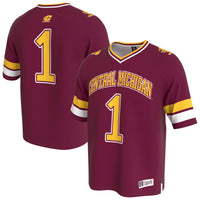 Central Michigan Chippewas Football Jersey, Maroon Fashion Sportswear Jersey Shirt, Lightweight Breathable Athletic Jersey, Casual Gift for Men