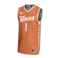 Texas Longhorns Basketball Jersey, Orange Sportswear Jersey Shirt, Sleeveless Athletic Tank Jersey, Casual Gift for Men, Style 201346797