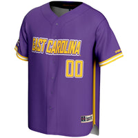 ECU Pirates Baseball Jersey, Purple Sportswear Jersey Shirt, Lightweight Breathable Athletic Jersey, Casual Gift for Men, Style 201141623