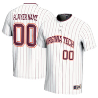 Virginia Tech Hokies Softball Jersey, White Lightweight Sportswear Jersey Shirt, Lightweight Breathable Athletic Jersey, Casual Gift for Men