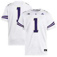 Washington Huskies Football Jersey, White Sportswear Jersey Shirt, Lightweight Breathable Athletic Jersey, Casual Gift for Men, Style 202538839