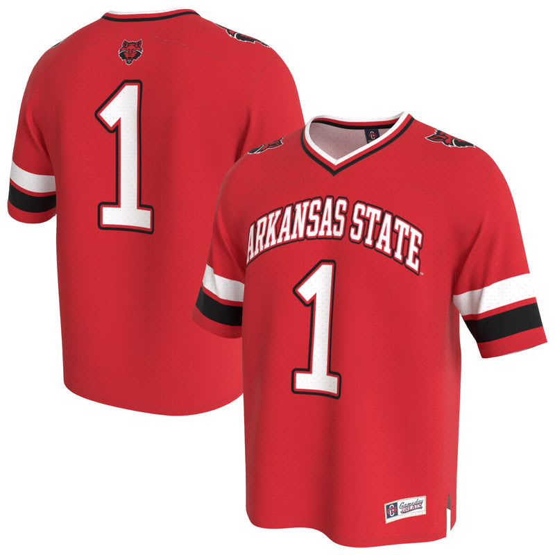 Arkansas State Red Wolves Football Jersey, Scarlet Fashion Sportswear Jersey Shirt, Lightweight Breathable Athletic Jersey, Casual Gift for Men