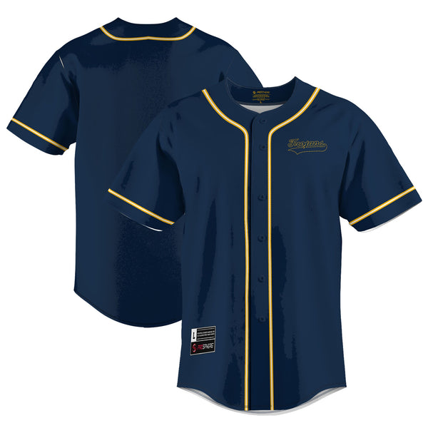 Navy Central Alabama Community College Trojans Lightweight Baseball Jersey