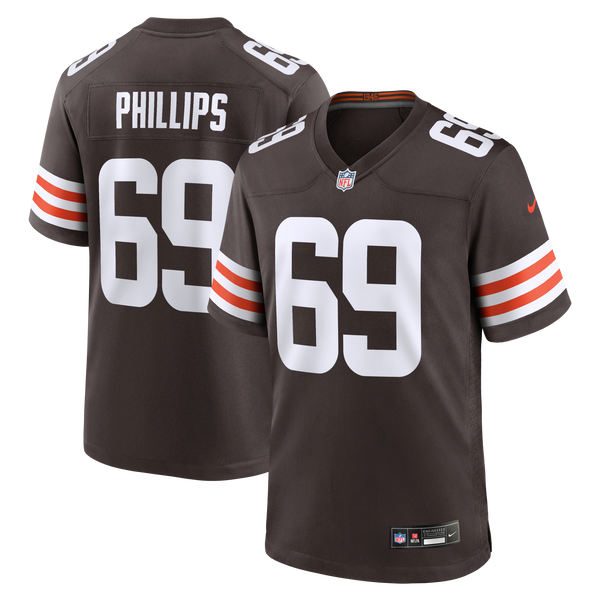 Cleveland Browns Tyre Phillips Brown Team Game Jersey