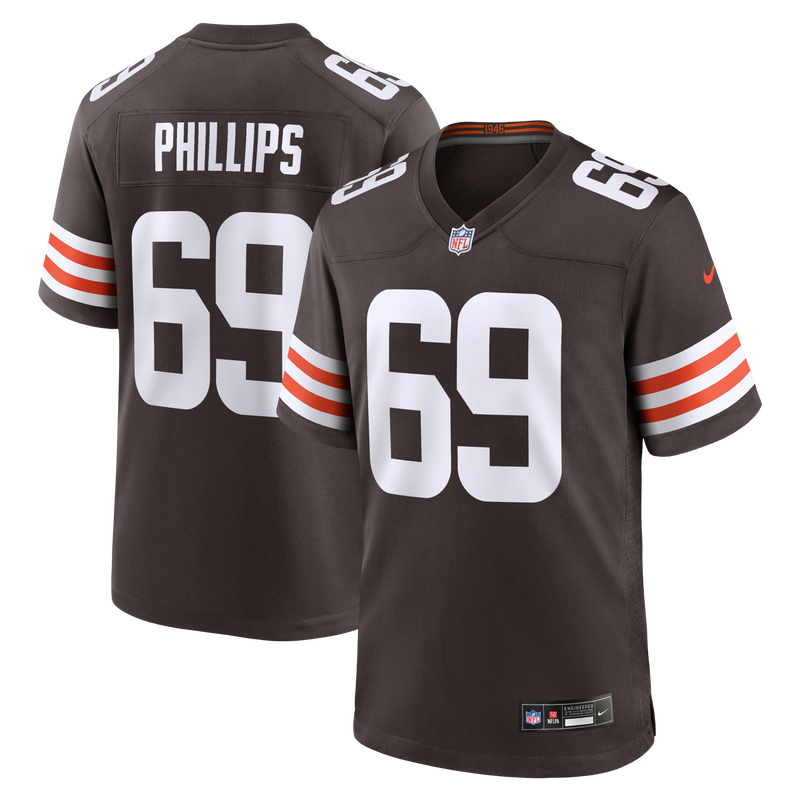 Tyre Phillips Cleveland Browns Football Jersey, Brown Game Sportswear Jersey Shirt, Lightweight Breathable Athletic Jersey, Casual Gift for Men