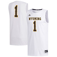 Wyoming Cowboys Basketball Jersey, White Replica Sportswear Jersey Shirt, Sleeveless Athletic Tank Jersey, Casual Gift for Men