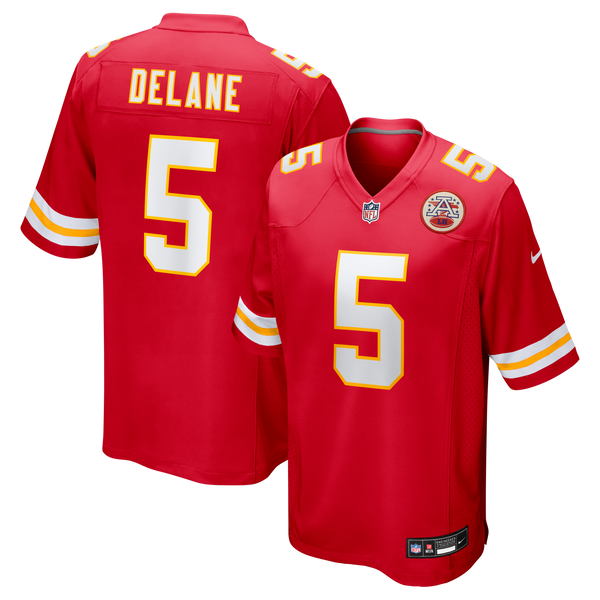Kansas City Chiefs Red 2026 NFL Draft First Round Pick No. 6 Team Game Jersey