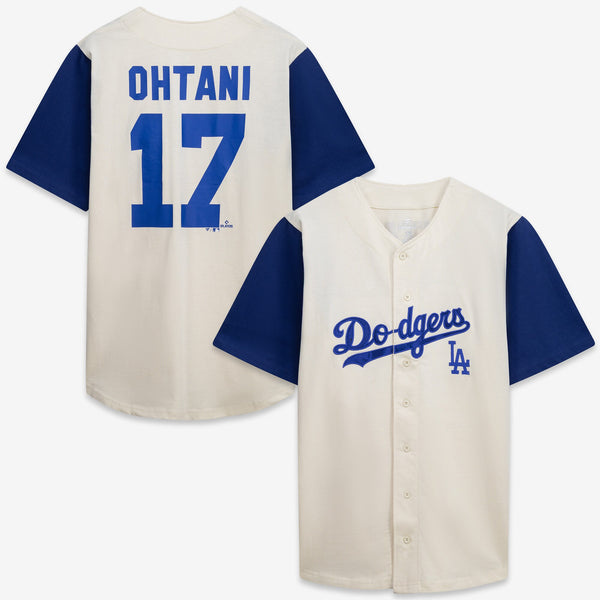 Los Angeles Dodgers Cream/Royal Big & Tall Two-Color Fashion Jersey