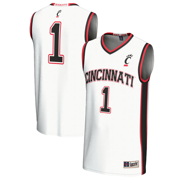 #1 Cincinnati Bearcats Lightweight Basketball Fashion Jersey - White