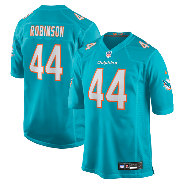 Miami Dolphins Chop Robinson Aqua Game Jersey