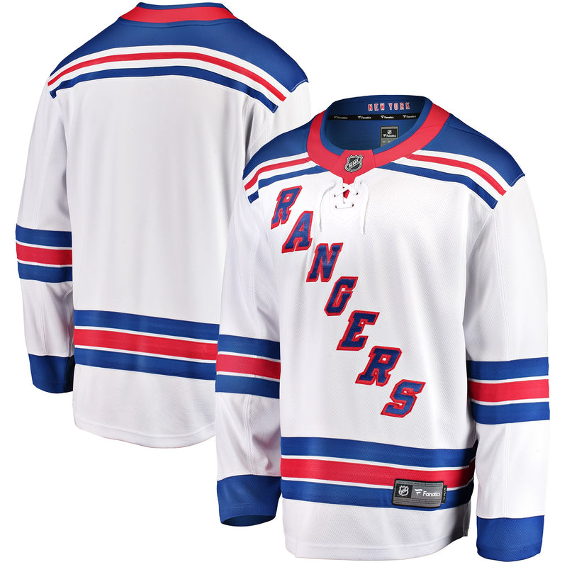New York Rangers Hockey Jersey, White Breakaway Away Sportswear Jersey Shirt, Long Sleeve Hockey Sweater Jersey, Casual Gift for Men