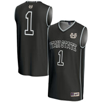 Utah State Aggies Basketball Jersey, Black Sportswear Jersey Shirt, Sleeveless Athletic Tank Jersey, Casual Gift for Men, Style 5281328