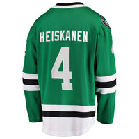 Miro Heiskanen Dallas Stars Hockey Jersey, Green Breakaway Sportswear Jersey Shirt, Long Sleeve Hockey Sweater Jersey, Casual Gift for Men