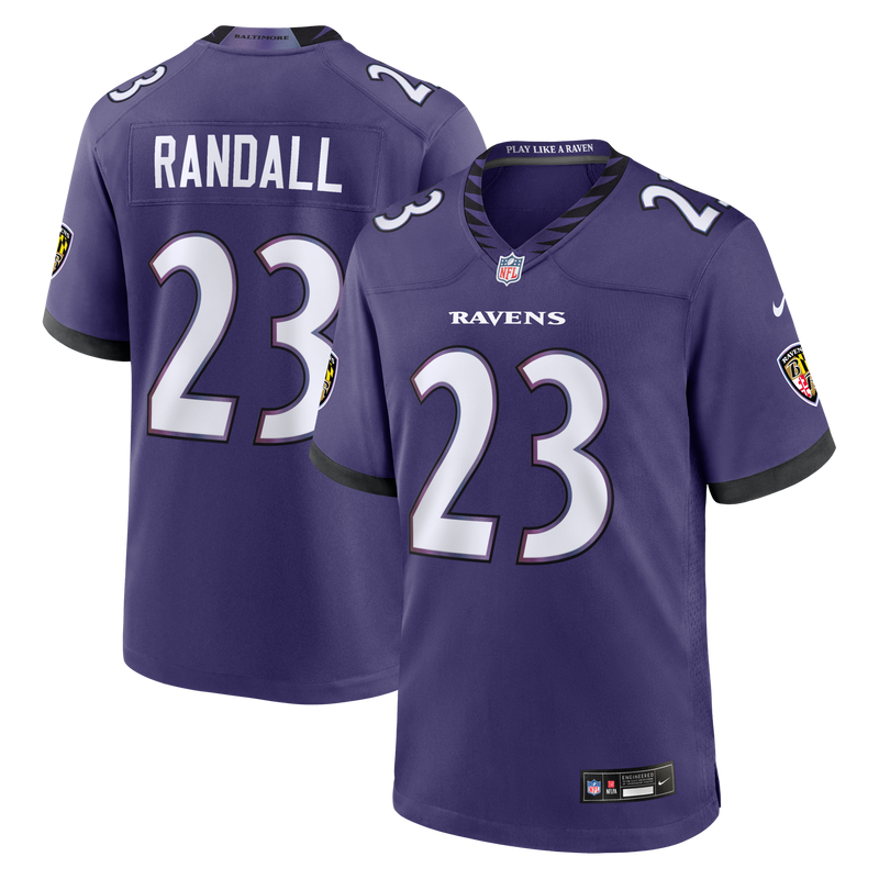 Adam Randall Baltimore Ravens Football Jersey, Purple Game Sportswear Jersey Shirt, Lightweight Breathable Athletic Jersey, Casual Gift for Men