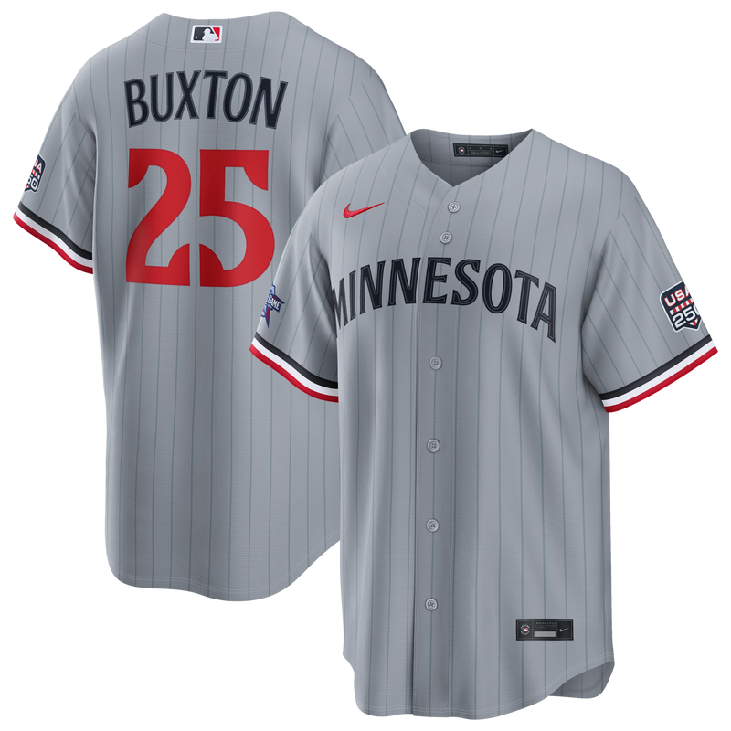 Byron Buxton Minnesota Twins Baseball Jersey, Gray Replica Sportswear Jersey Shirt, Lightweight Breathable Athletic Jersey, Casual Gift for Men